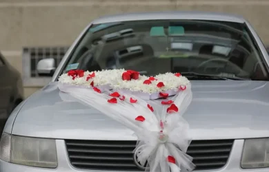 بهترین مدل‌های تزیین ماشین عروس با تور + 12 عکس و ایده‌های جدید